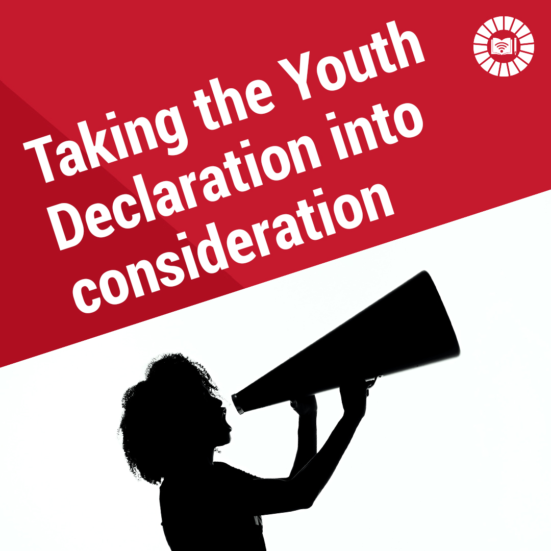 Taking the Youth Declaration into consideration