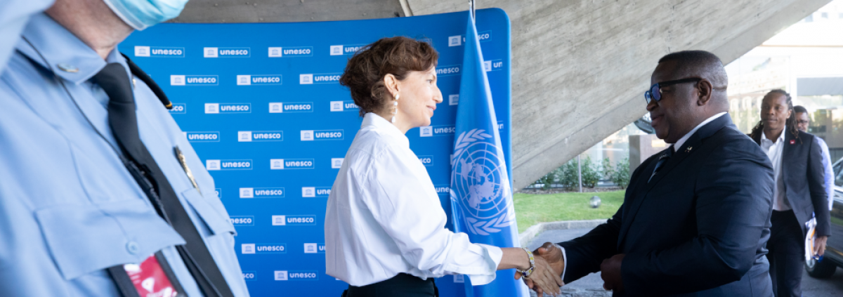 SDG4 High-Level Steering Committee Chairs Sierra Leone's President Bio & UNESCO's DG A. Azoulay, c UNESCO_Christelle ALIX 1000x.png