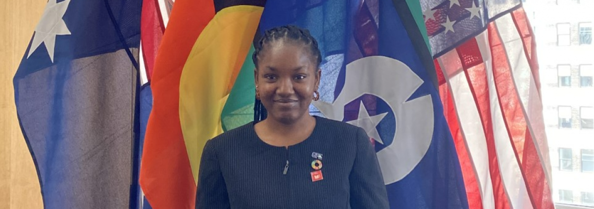 Motunrayo Fatoke at the UN headquarters